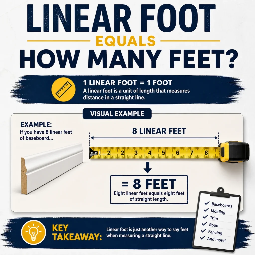 1 Linear Foot Equals How Many Feet