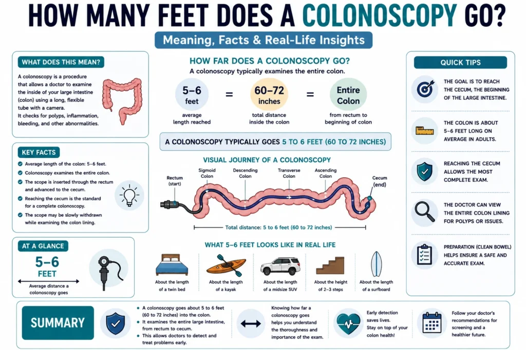 How Many Feet Does a Colonoscopy Go