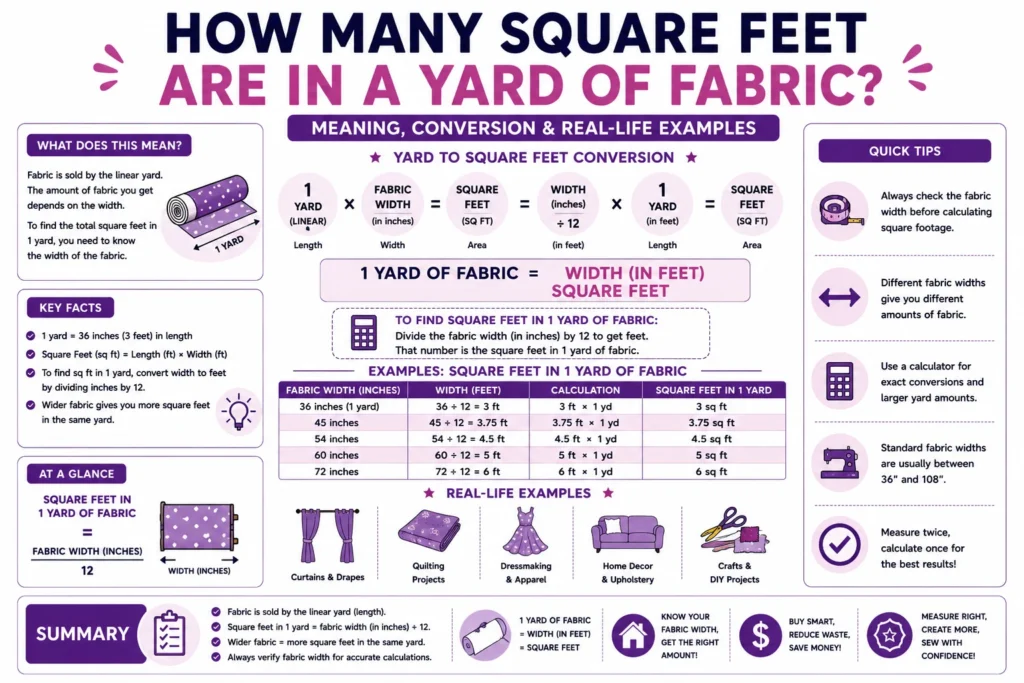 How Many Square Feet Are in a Yard of Fabric