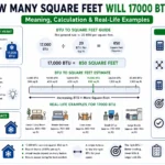 How Many Square Feet Will 17000 BTU Heat