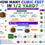 how many cubic feet in 1/2 yard