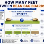 how many feet between bean bag boards