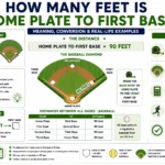 how many feet is home plate to first base