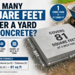 how many square feet cover a yard of concrete