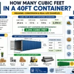 how many cubic feet in a 40ft container